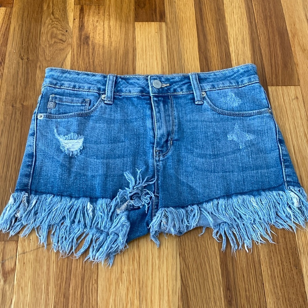 Just USA Women’s Blue Distressed Denim Shorts Size S